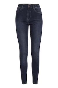 Pulz Emma Jeans Highwaist Super Skinny - Dark Blue Denim