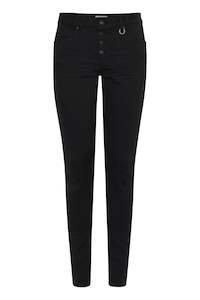 Pulz Anna Jeans Midwaist Skinny Leg - Stay Black Denim