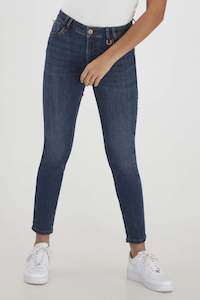 Pulz Anna Jeans Midwaist Skinny Leg - Dark Denim