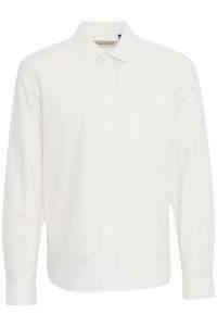 Shirts: Blend White Pocket Shirt