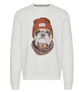 Sweatshirts: Blend Bulldog Sweatshirt - White