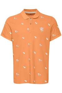 Tshirts: Blend Orange Print Polo