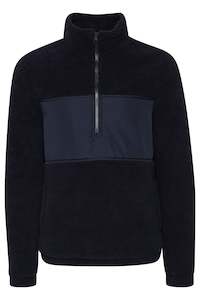 Blend Sherpa Navy Zip Up Jacket