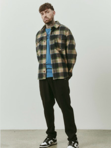 Jackets: Blend Plaid Overshirt - Green Check