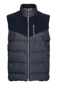 Blend Contrast Puffer Vest