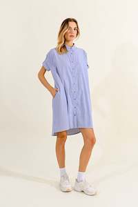 Lili Sidonio Navy Stripe Shirt Dress/Tunic