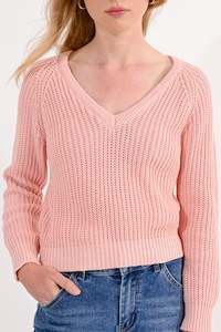 Womens Tops: Molly Bracken Pink Knitted Sweater