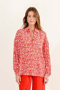 Womens Tops: Molly Bracken Patterned Button Up Shirt