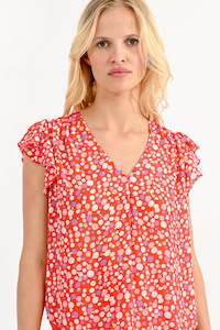 Womens Tops: Molly Bracken Patterned Short Sleeve Top