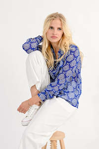 Molly Bracken Blue Print Shirt