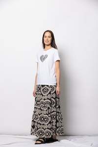 Dressed Heart Print T-Shirt | White