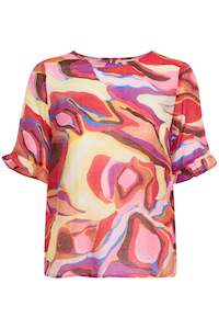 Pulz Multi Coloured Pattern Jada Blouse