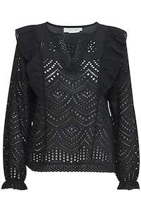 Pulz Black Garbo Blouse