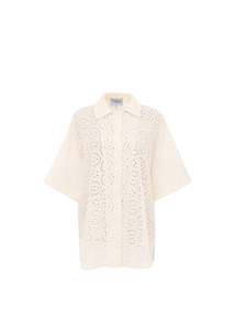 FRNCH Cream Button Up Natasha Shirt