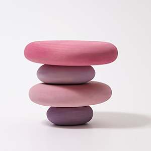 Toy: Grimm's Wooden Pebbles - Flamingo