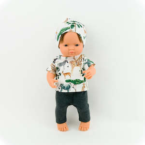 T-Shirt, Pants & Beanie Set - 38cm