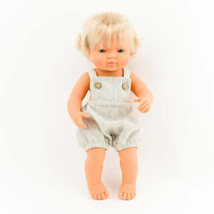 Toy: Linen Overalls - 38cm