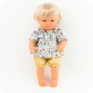 Floral Blouse & Honey Bloomers - 38cm