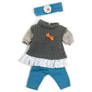 Grey Spring Clothing Set - 38cm