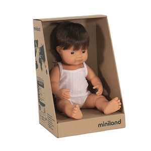 Miniland Doll Caucasian Brunette Boy 38cm