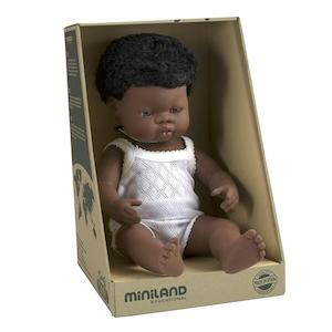 Miniland Doll African Boy 38cm