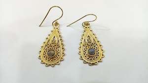 Trim Tear Stone Earring