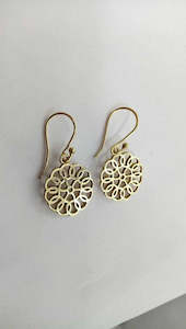 Mandala Wheel Earring