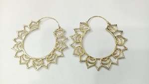 Mandala Petal Hoop Earring