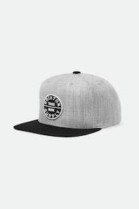 BRIXTON // Oath III Snapback HEATHER GREY/BLACK