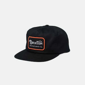 Clothing: BRIXTON // Grade HP Snapback BLACK/ORANGE