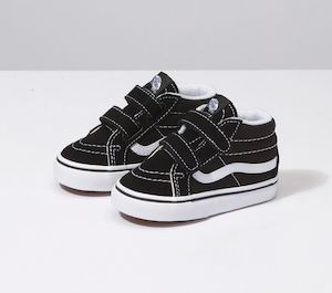 VANS // Kids SK8-Mid Rise Velcro BLACK/WHITE