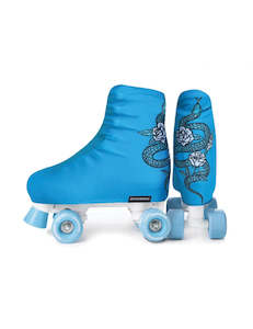 SKATERMATE // Boot Covers TEAL SNAKE PRINT