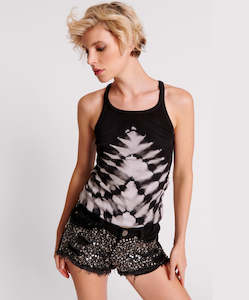 ONE TEASPOON // Black X-Ray Rib Singlet