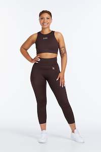 HYBRID 7/8 LEGGINGS ESPRESSO