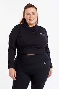 Clothing: HYBRID CROP LONG SLEEVE ONYX