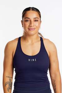 Performance Racerback Crop Singlet Navy