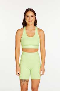 Clothing: TRACK PANEL BIKE SHORT LIME