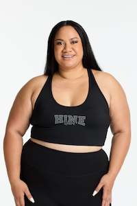 Clothing: VARSITY 2.0 SPORTY BRA ONYX