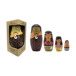 Nesting Doll NZ Māori Whānau 4pcs