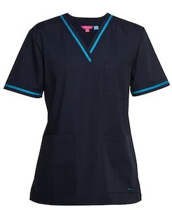 JB’s Ladies Contrast Scrubs Top (4SCT1)