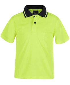 Kids Hi Vis Non Cuff Traditional Polo (6HVNC-K)