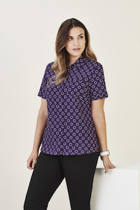 Womens Florence Daisy Print Short Sleeve Shirt (CS948LS)