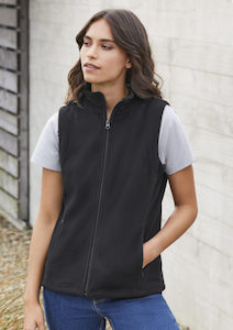 Ladies Plain Micro Fleece Vest (PF905)