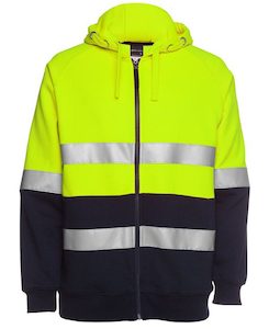 Hi Vis (D+N) Full Zip Fleecy Hoodie (6DNH)