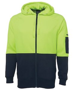 Clothing wholesaling: Hi Vis Full Zip Fleecy Hoodie (6HVH)