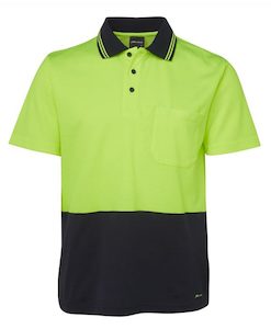 Hi Vis Non Cuff S/S Cotton Back (6NCCS)