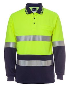 Hi Vis L/S (D+N) Traditional Polo (6HVSL)