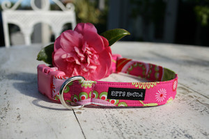 Pink & lime green collar hippy-hound