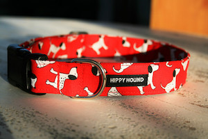 Red dotty dogs hippy-hound