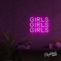 Neon sign: Girls Girls Girls